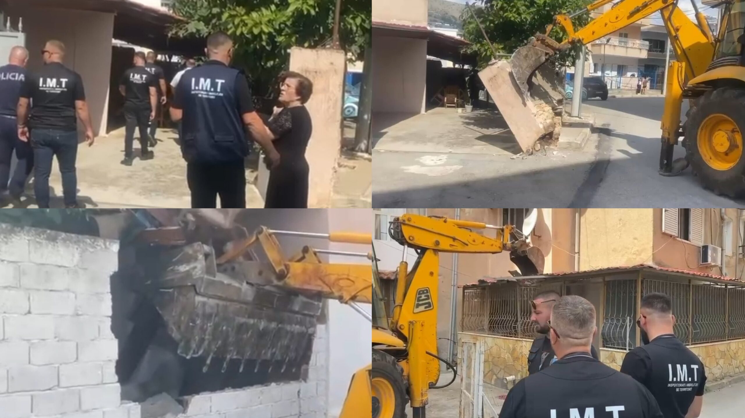 Sarandë: Dita e dytë e aksionit për prishjen e ndërtimeve pa leje – VIDEO