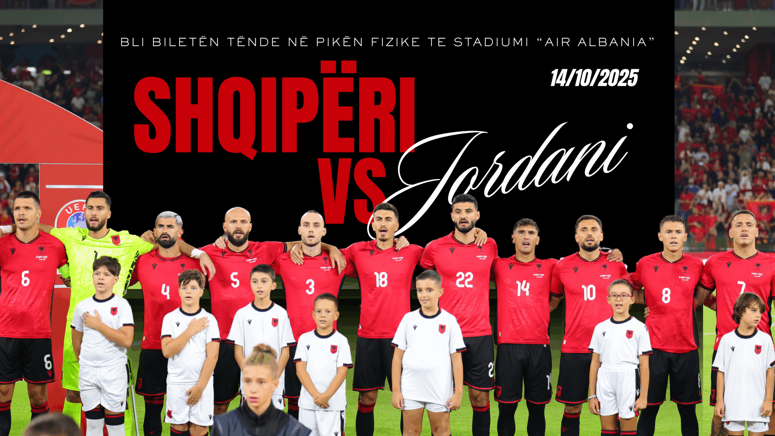 Shqipëri – Jordani/ Nis shitja e biletave fizike pranë stadiumit “Air Albania”