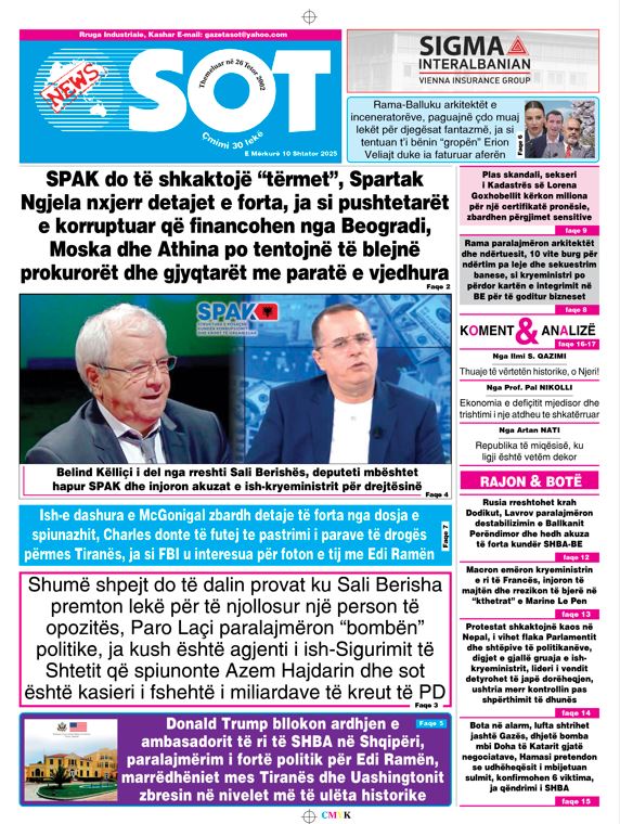 Sot në Print- 10 Shtator 2025