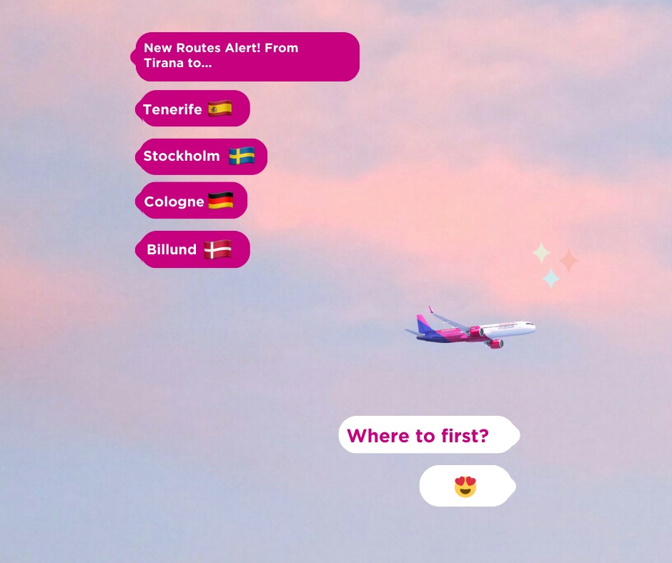 Wizz Air zgjerohet në Rinas. Shton një avion modern dhe katër linja të reja në Stokolm, Këln, Billund dhe Tenerife