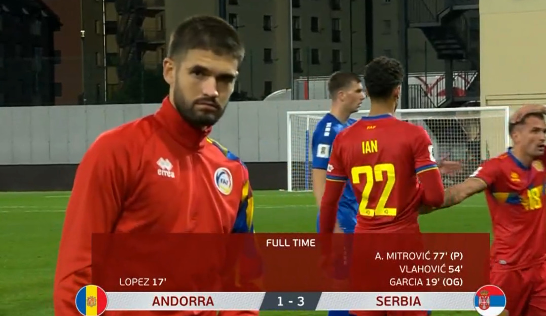 Anglia është zyrtarisht në Botëror, mrekullia e Andorrës kundër Serbisë zgjat vetëm 54 minuta