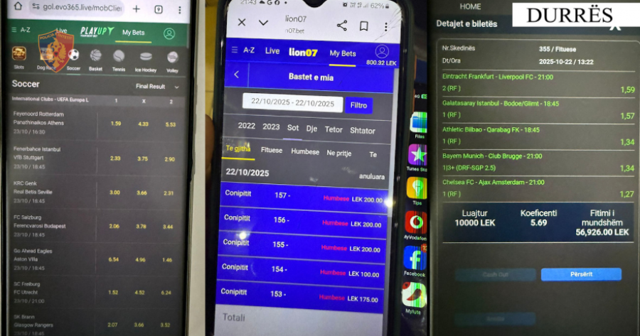 Baste sportive në lokal/ Durrës, arrestohet pronari, kishte edhe kanabis. Nën hetim 4 të tjerë