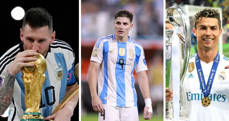 Cristiano, Messi dhe më shumë: Julian Alvarez zgjedh 5 futbollistët më të mirë të të gjitha kohërave