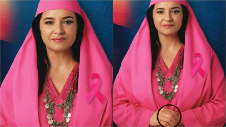 Diella shfaqet me 6 gishta, foto e “ministres” bëhet virale