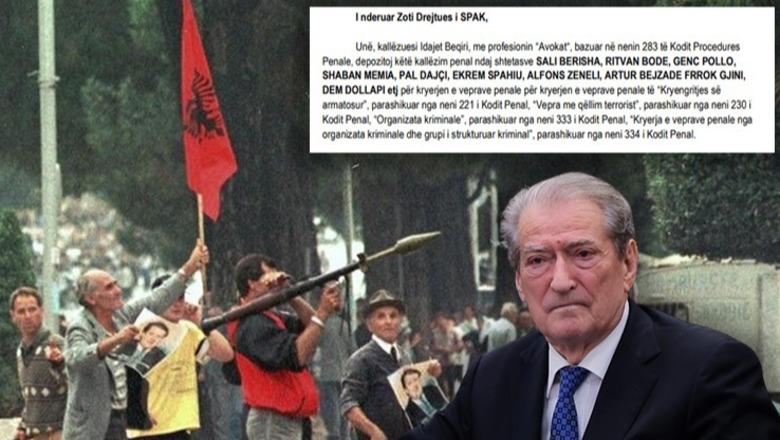 Dosja e 14 shtatorit 1998, avokati Beqiri ‘fundos’ ish-kryeministrin: Padit Berishën dhe 9 të tjerë për..