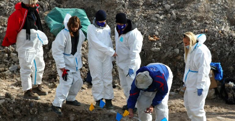 Dyshohet se u përkasin personave të zhdukur gjatë luftës, gjenden mbetje mortore