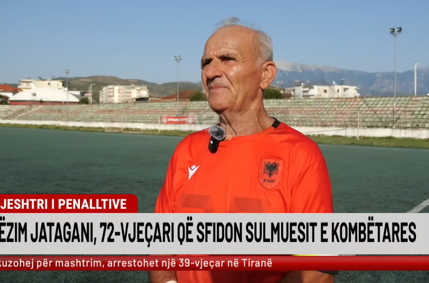 E nisi futbollin në moshën 60-vjeçare, Gëzim Jatagani sfidon Silvinjon në penallti: Të shohim kush fiton, Ziko i Brazilit apo i Shqipërisë