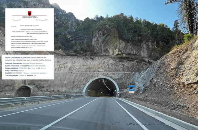 Firma Gjoka “harroi” sistemin e mbrojtjes nga zjarri në tunelin e Skarficës, tender i ri 800 mijë euro
