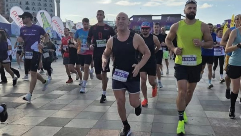 FOTO-LAJM/ Maratona e Tiranës, mes garuesve është edhe ish-kryeministri i Kosovës, Ramush Haradinaj