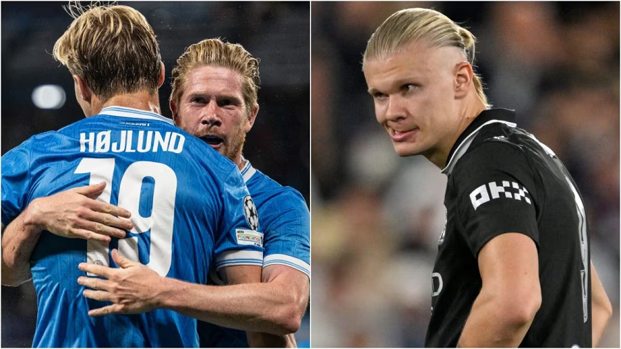 Haaland bëhet “xheloz” për De Bruyne, pasi pa dy asistet e kthyera në gola nga Hojlund