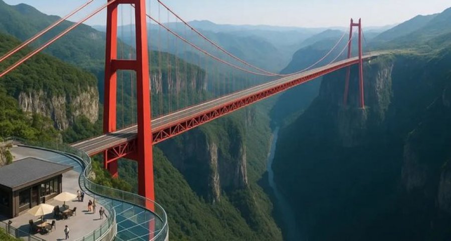 Kina inaguron urën rrugore më të lartë në botë/ Në lartësinë 2.600 metra edhe një restorant panoramik