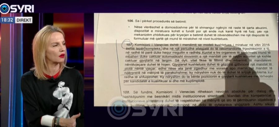 ‘Komisioni i Venecias nuk e vë në dyshim’ Zhulali: Kohëzgjatja e mandatit të Sonilja Bejtjas është deri në 2028