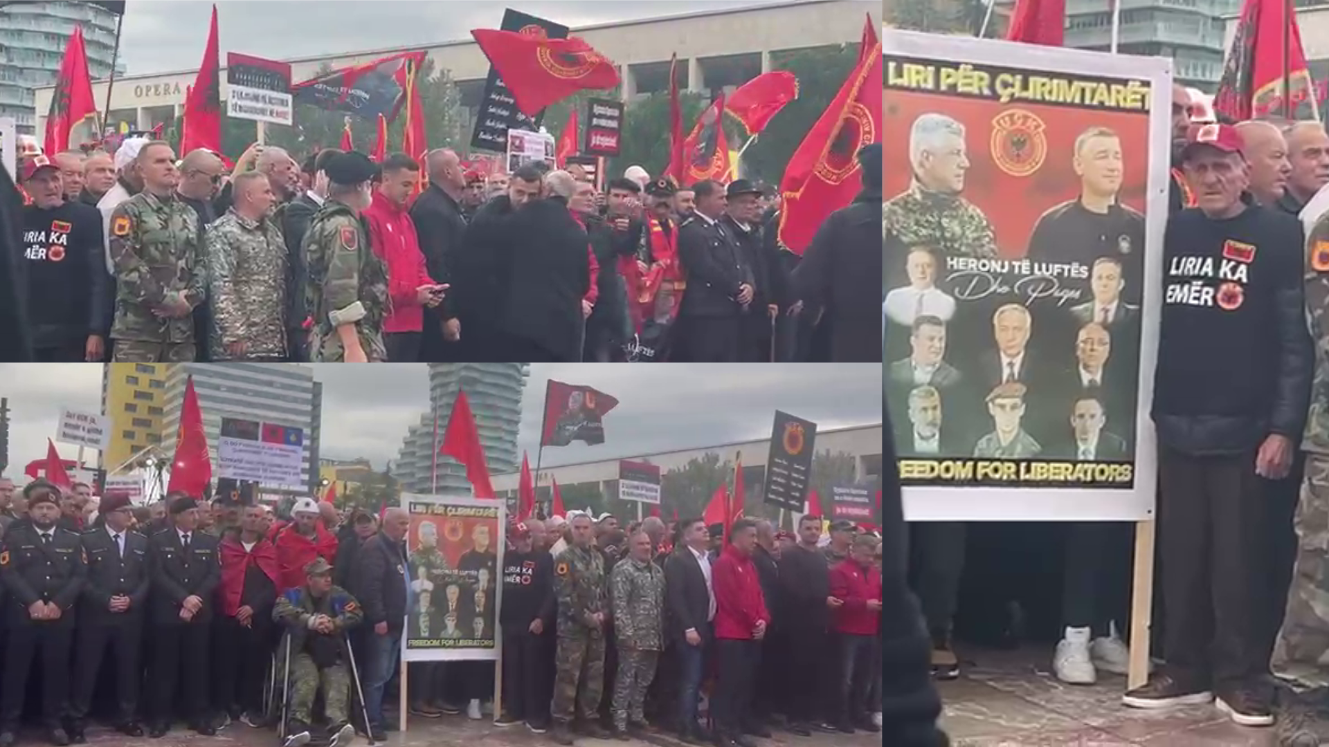 “Liria ka emër, Drejtësi për çlirimtarët”/ Nis protesta në Tiranë në mbështetje të ish-krerëve të UÇK-së