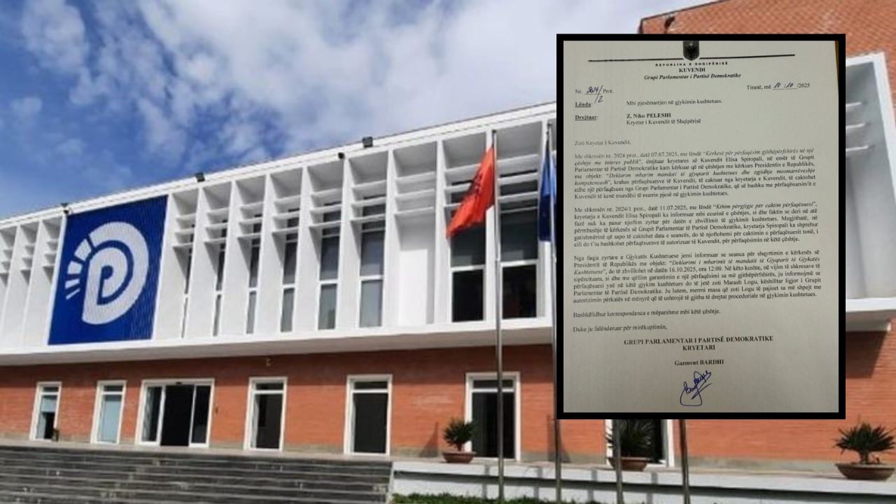 Mandatet e anëtarëve të Kushtetueses, PD letër Peleshit: Seanca të jetë publike, duam të kemi ekspertin tonë në mbledhje