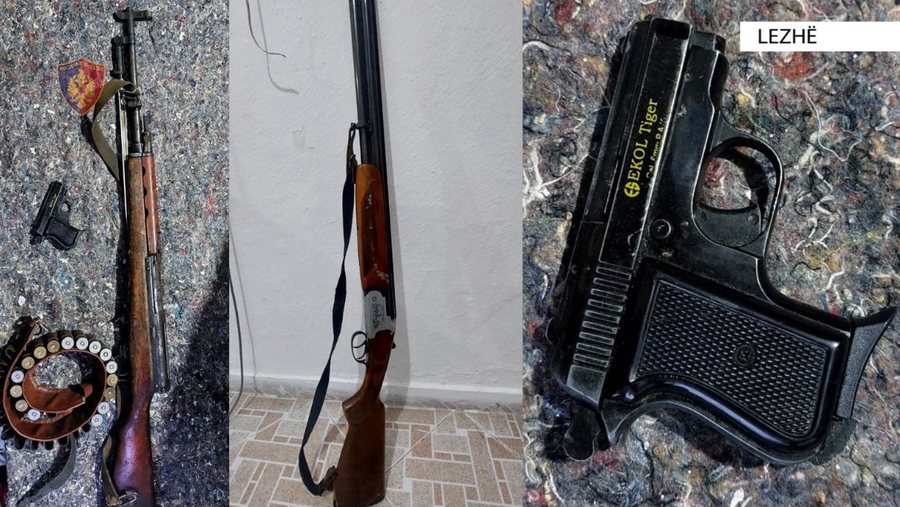 Pistoletë, karabinë dhe çifte, “Befasi” arreston një person në Lezhë