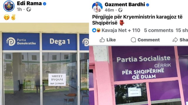 “PS jepet me qira”! “PD del në shitje”/ Rama dhe Bardhi ‘luftë’ me foto ironizuese