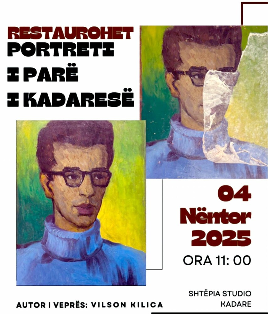 Restaurohet portreti i parë i Kadaresë, vepër e piktorit Vilson Kilica dhe besohet se është realizuar në 1958