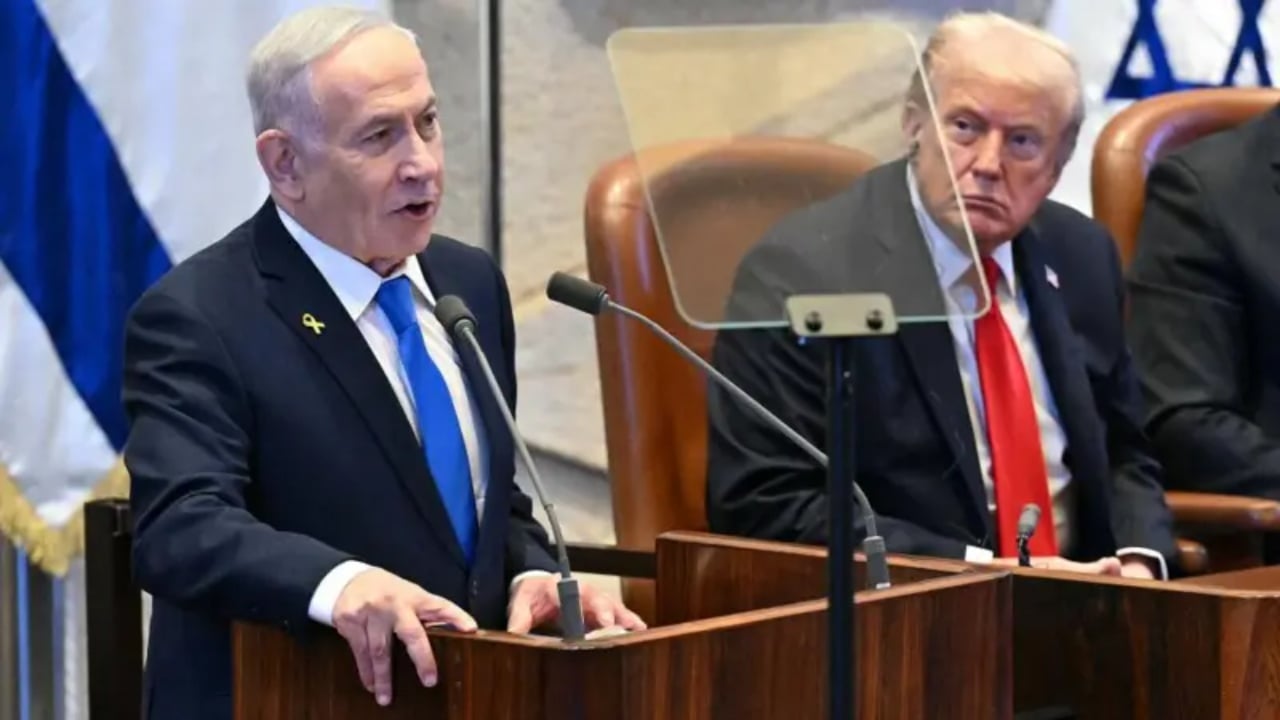 ”Sa gjatë kemi pritur për këtë moment”/ Netanyahu deklaratë në parlament krah Trump-it: Do gdhendet në histori…