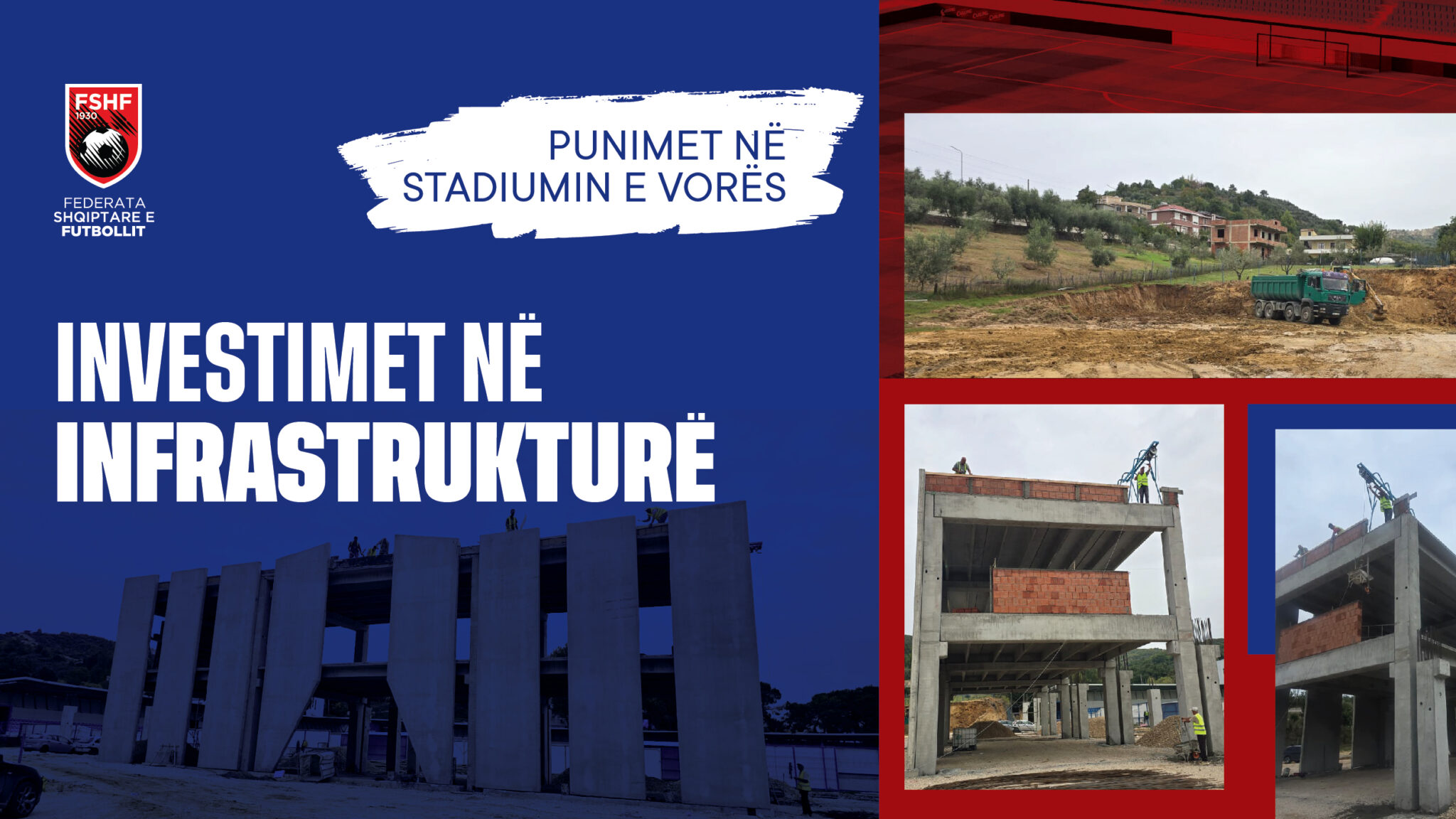 Stadiumi i Vorës drejt transformimit, punimet ecin me ritme të shpejta