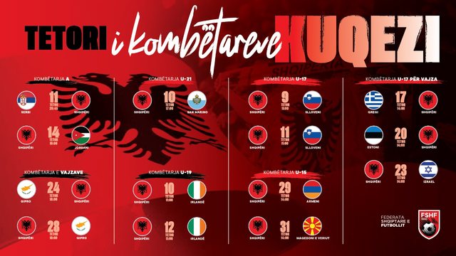 Tetori ‘kuqezi’, mësoni ndeshjet e kombëtareve