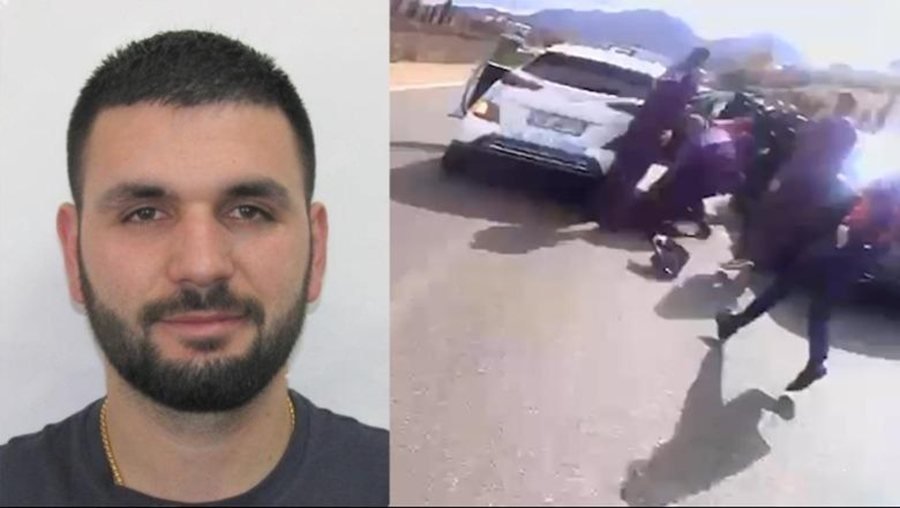 VIDEO +FOTO/ Tentoi t’u ikte ‘Shqiponjave’, 31-vjeçari i rrezikshëm që përplasi 9 makina, pjesë e grupit të Marklen Hakës