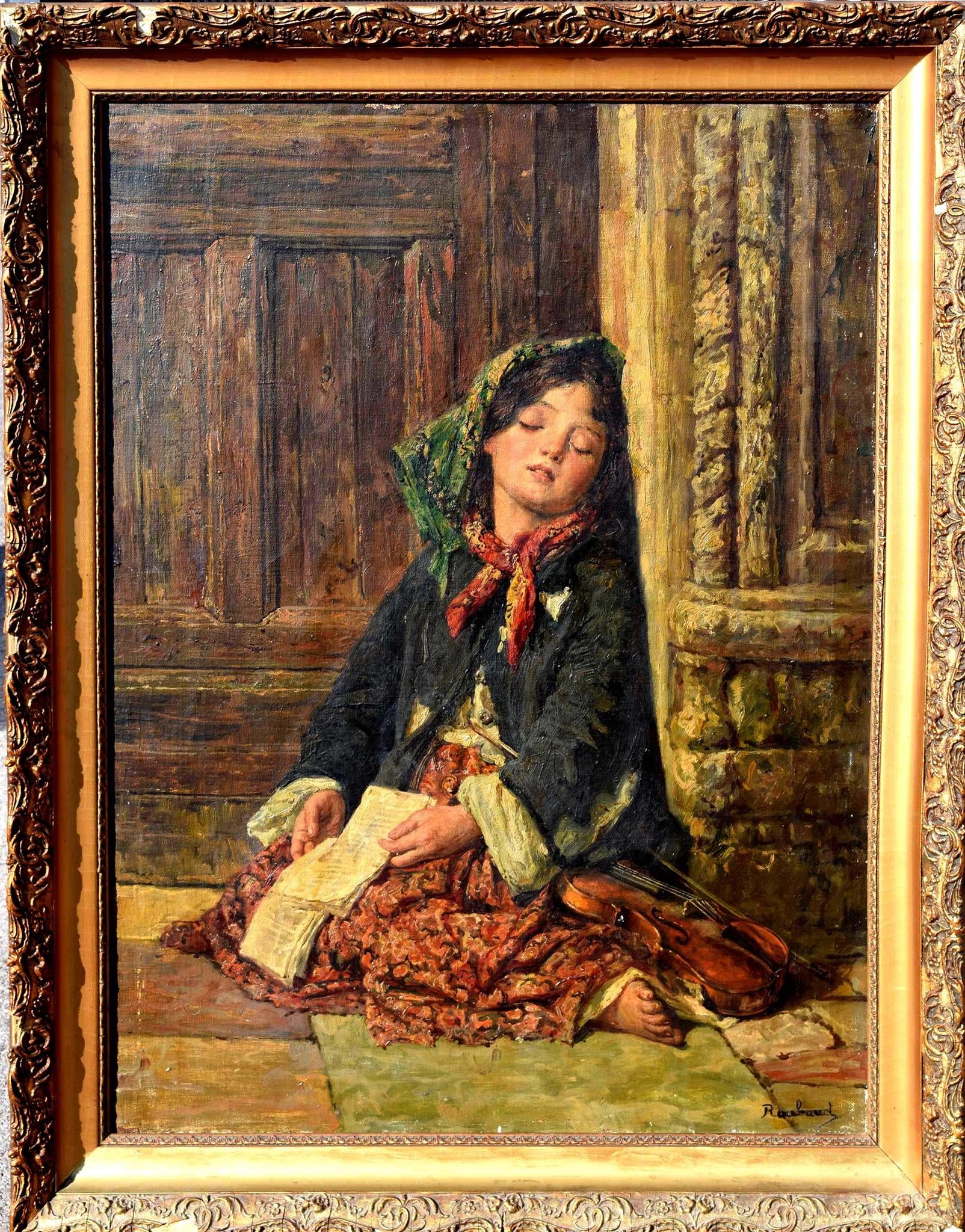 “Violinistja shëtitëse duke fjetur”, piktura që të rrëqeth sa herë e shikon