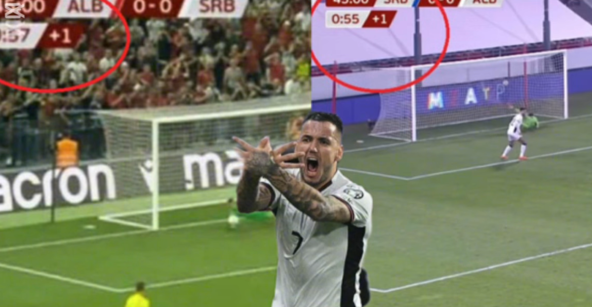 Zoti ekziston/ Detaji i pabesueshëm te Serbi-Shqipëri, fuqia hyjnore u shfaq te goli i Rei Manaj