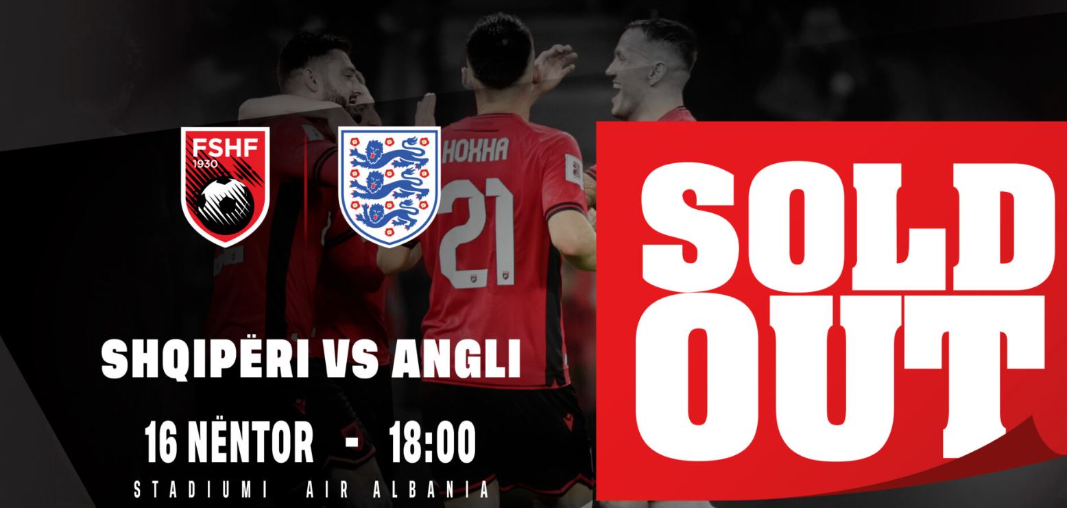 Air Albania “Sold Out”, shiten të gjithë biletat me Anglinë