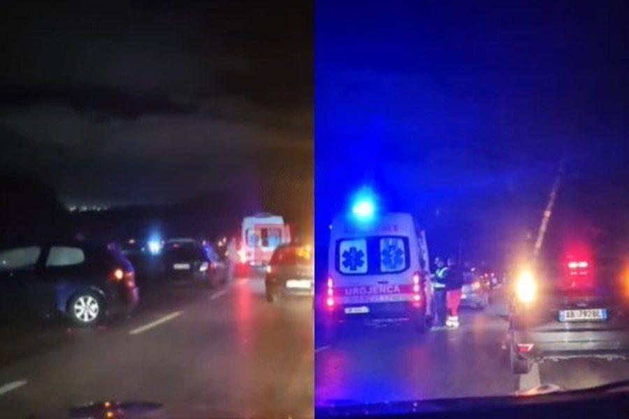 Aksident i rëndë, përplasen 8 makina në dalje të tunelit