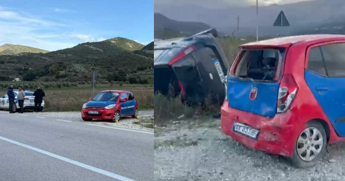 Aksident në Vlorë/ “Ford”-i përplas makinën e Policisë Bashkiake, plagosen dy efektivët