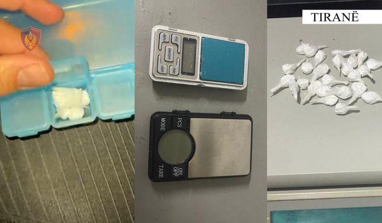 Arrestohen dy persona në Tiranë/ U sekuestrohet kokainë, peshore elektronike dhe automjet, policia…