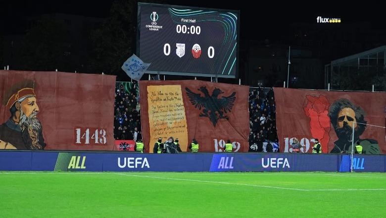 Conference League/Drita ‘fik’ Shkëndijën në derbin e shqiptarëve, koreografi spektakolare për 113 vjetorin e Pavarësisë