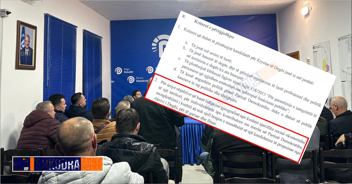 DOKUMENTET – PD hap fushatën e zgjedhjeve në degë, arsimi i lartë nuk është kriter detyrues për kryetarin