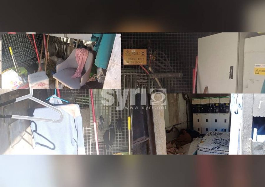 FOTO/ Punonjësit e pastrim-gjelbërimit në Tiranë strehohen në kabina elektrike