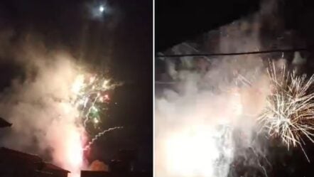 GJK e la në detyrë, mbështetësit e Veliajt ‘zbardhin’ qielin me fishekzjarre pranë burgut të Durrësit