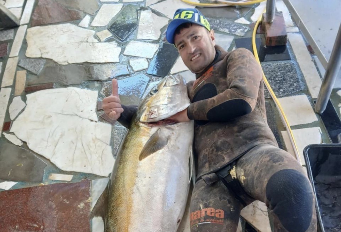 Kapet një Gof gjigant në Vlorë – Peshkatari i njohur Armando nxjerr nga deti trofeun 35 kilogramësh