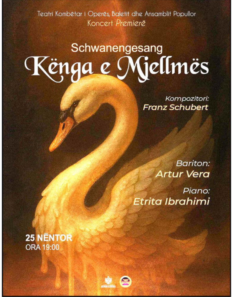 “Kënga e mjellmës” testamenti i fundit artistik i Franz Schubert, koncert premierë në Opera