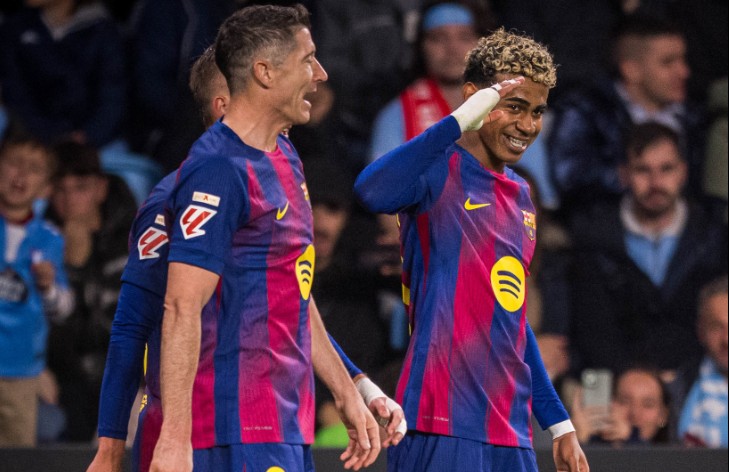 Lewa rikthehet me hat-trick. Barcelona thyen tersin ndaj Celta Vigo dhe tani është vetëm 3 pikë larg Realit (video)