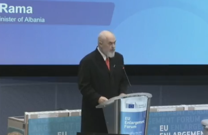 LIVE- Bruksel, kryeministri Rama mban fjalën në Forumin e Zgjerimit