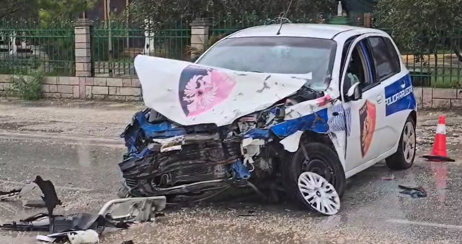 Makina e policisë përplaset me “Benz-in” në Fier, mbeten të plagosur dy efektivë policie