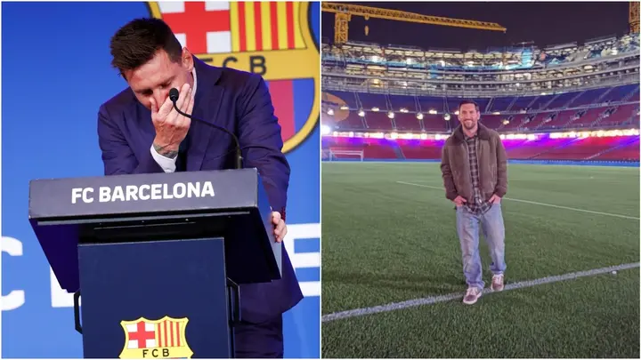 Messi vizitoi fshehurazi “Camp Nou”, çfarë surprize! Pak persona në Barcelonë dinin për ardhjen e tij