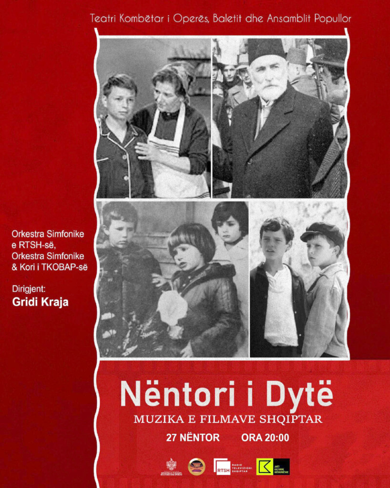 Muzika e filmave shqiptarë këtë fundnëntori në skenën e Teatrit të Operës dhe Baletit, tingujt do të marrin jetë…