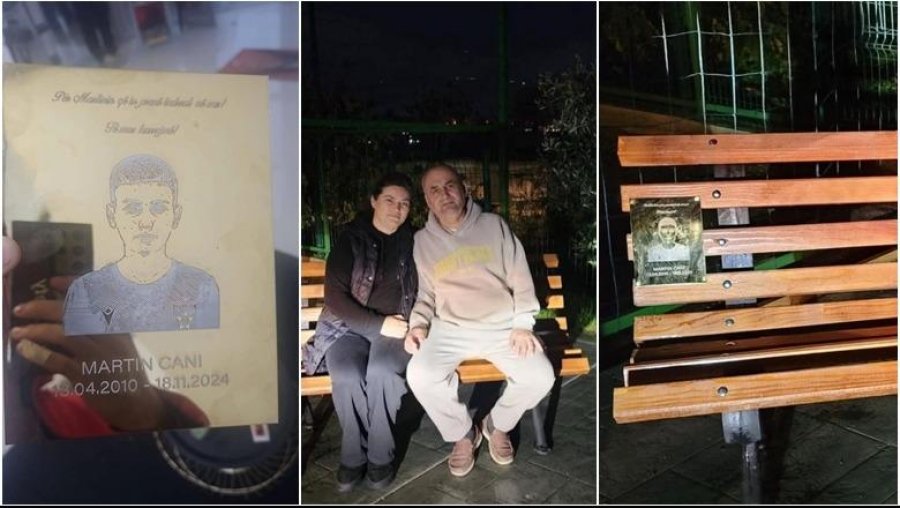 Një stol përkujtimor për Martin Canin vendoset pranë fushës sportive