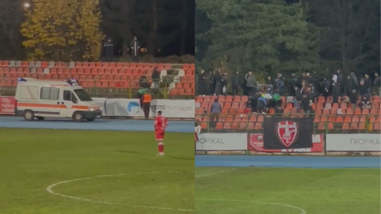 Panik në duelin Skënderbeu-Lushnjë, tifozi niset me urgjencë për në spital