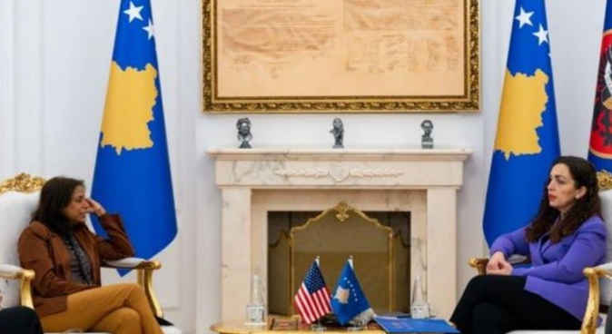 Pas shpalljes së zgjedhjeve më 28 dhjetor, Osmani takim me të ngarkuarën me punë të SHBA-së