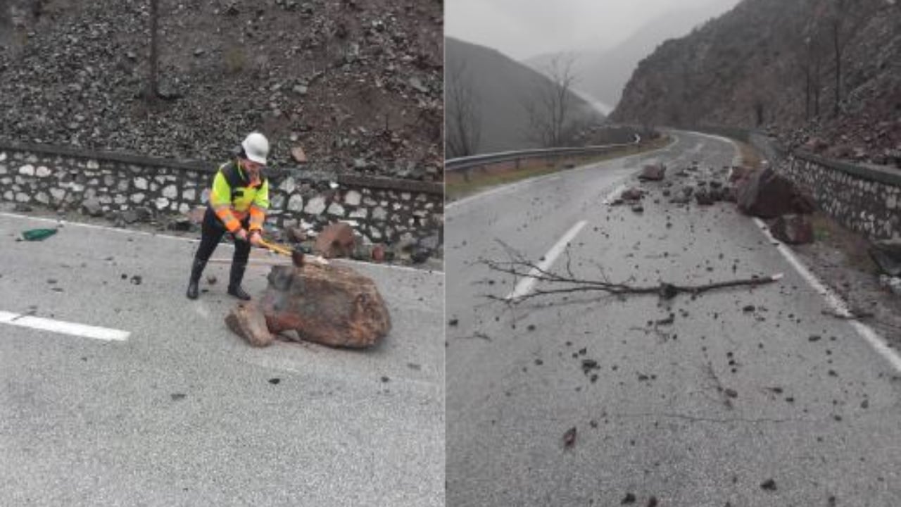 Problemet nga moti në Kukës/ Rënie gurësh, dherash dhe inertesh në disa akse rrugore në të gjithë qarkun