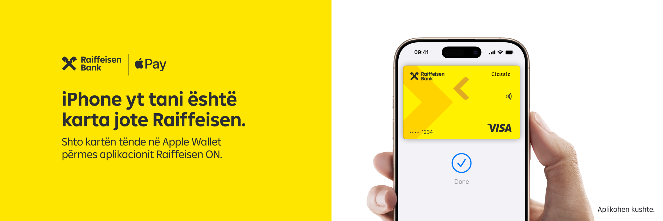 Raiffeisen Bank sjell Apple Pay për mbajtësit e kartave Visa & Mastercard, direkt nga aplikacioni