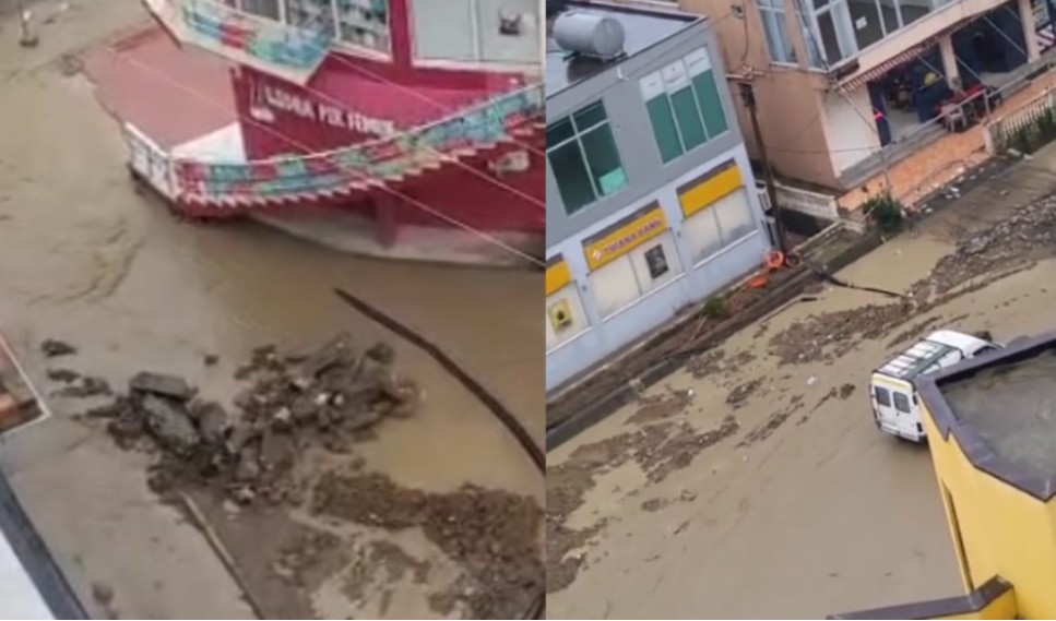 Reshje të dendura shiu në Lezhë, përmbyten disa lagje. Emergjencat në terren