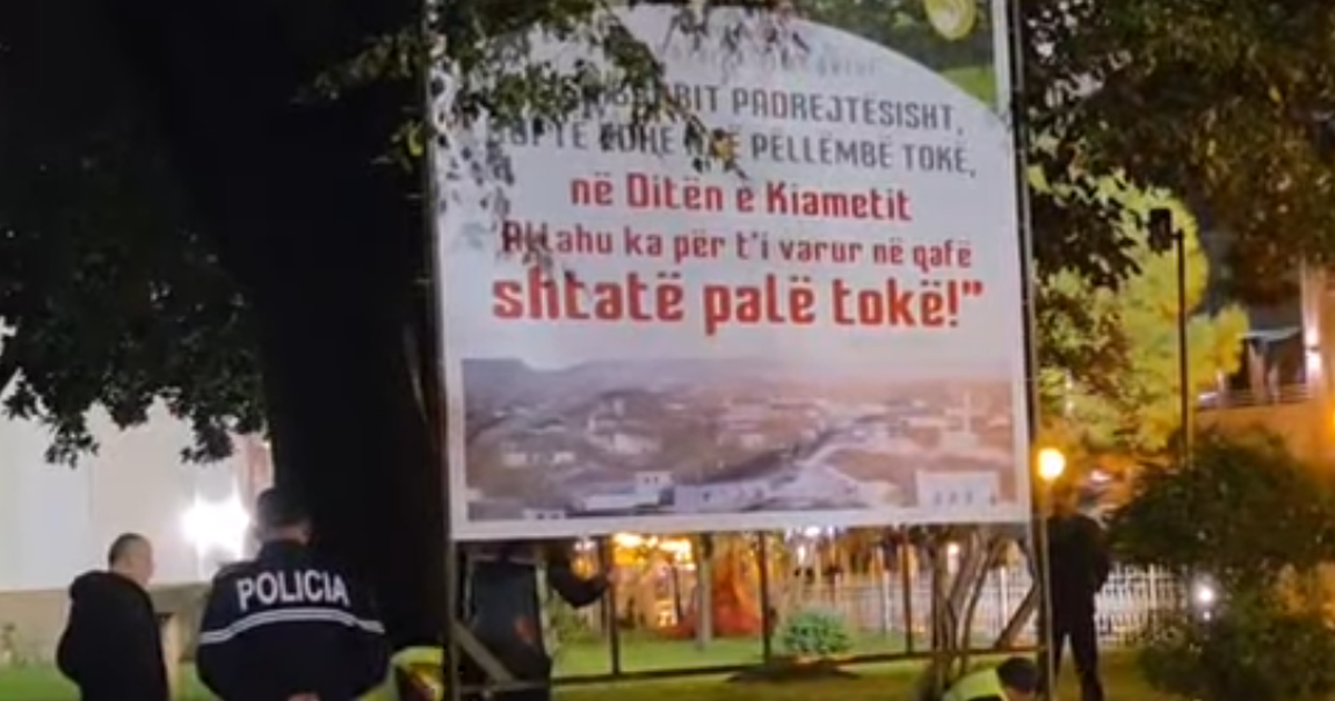 Shkak ‘Rozafa Tower’- “Allahu ka për t’i varur…”/ Policia përplaset me Myftininë për tabelën në xhaminë e Shkodrës
