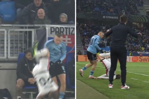 VIDEO/ Pamje të frikshme, futbollisti i Kombëtares bie në kokë dhe zëvendësohet në…